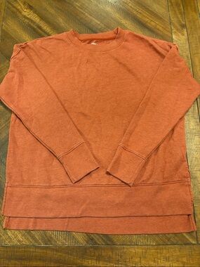 Time and Tru Burnt Orange Pullover Sweatshirt